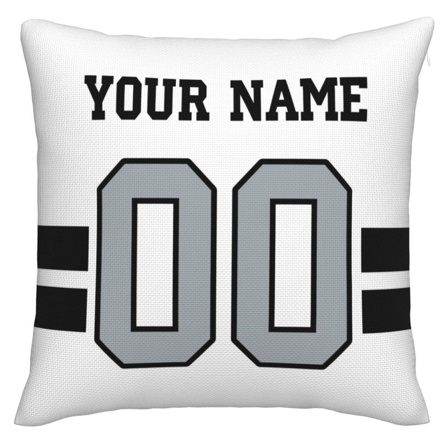 Custom L.Raiders Pillow Decorative Throw Pillow Case - Print Personalized Football Team Fans Name & Number Birthday Gift Football Pillows