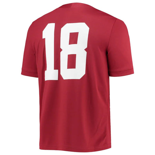 #18 A.Crimson Tide Game Jersey Crimson Stitched American Football Jersey College Jerseys