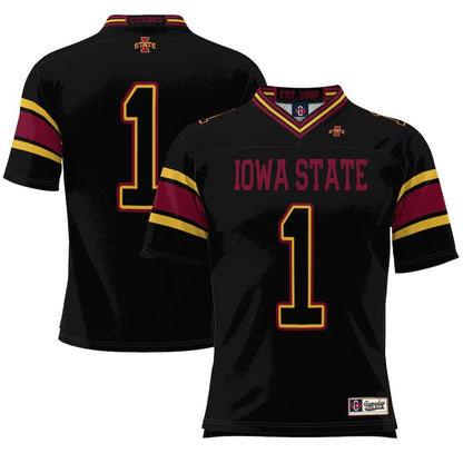 #1 I.State Cyclones ProSphere Endzone Football Jersey Black Stitched American College Jerseys