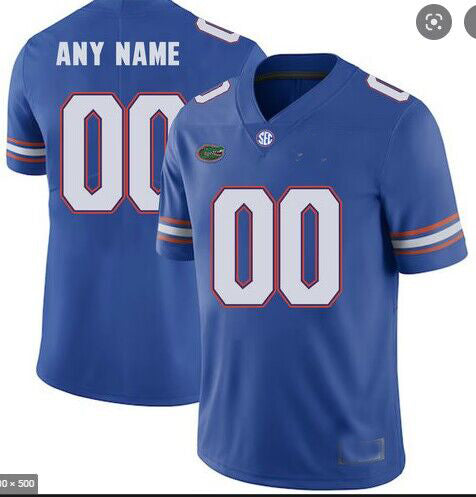 Custom Football Florida Gators Blue Jersey Mens Youth Women Short Sleeve College Jerseys Stitched American Football Jerseys