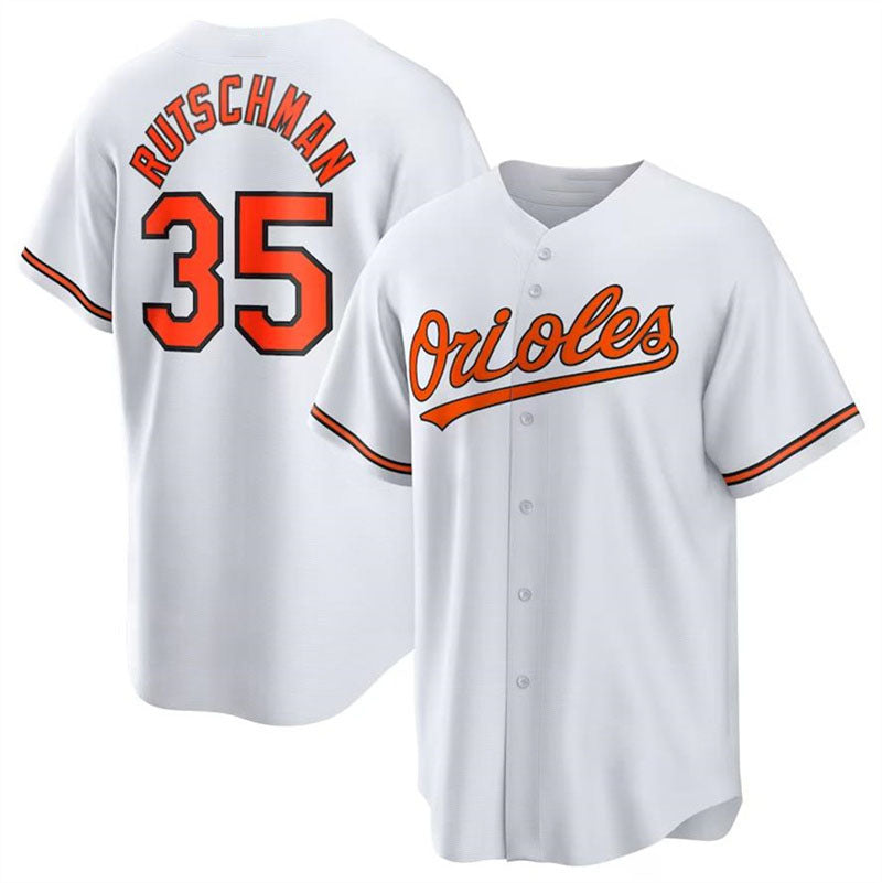 Baltimore Orioles #35 Adley Rutschman White Authentic Player Jersey Ba ...