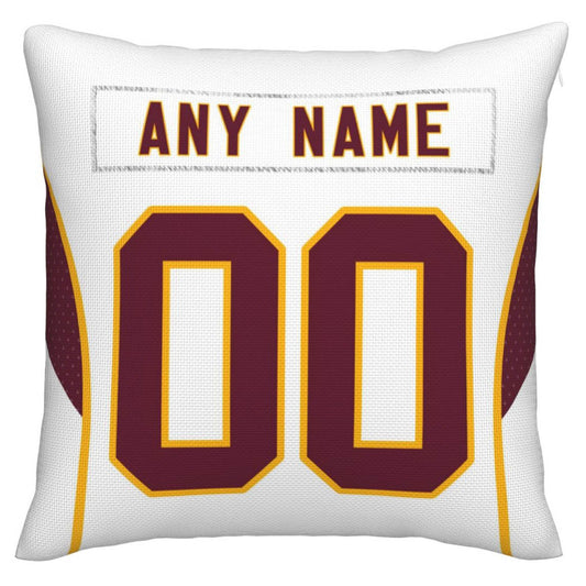 Custom W.Football Team Pillow Decorative Throw Pillow Case - Print Personalized Football Team Fans Name & Number Birthday Gift Football Pillows