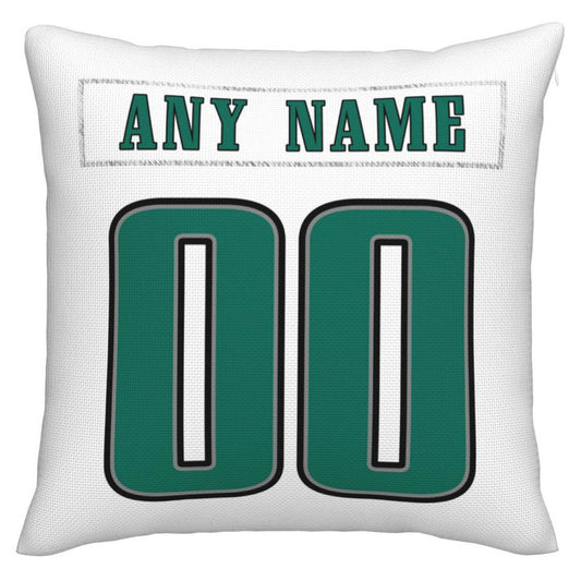 Custom P.Eagles Pillow Decorative Throw Pillow Case - Print Personalized Football Team Fans Name & Number Birthday Gift Football Pillows