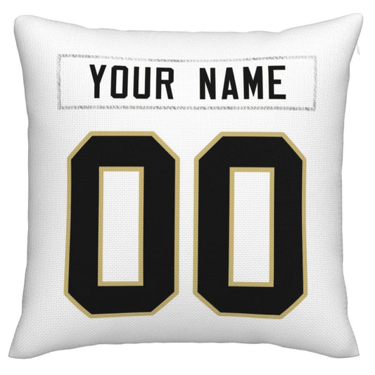 Custom NO.Saints Pillow Decorative Throw Pillow Case - Print Personalized Football Team Fans Name & Number Birthday Gift Football Pillows