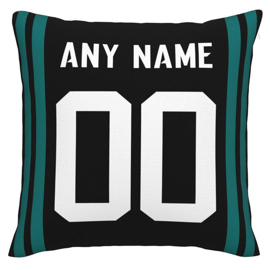 Custom J.Jaguars Pillow Decorative Throw Pillow Case - Print Personalized Football Team Fans Name & Number Birthday Gift Football Pillows