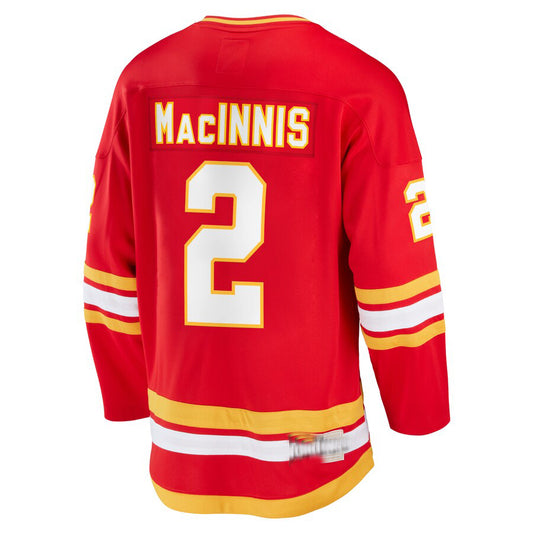 C.Flames #2 Al Macinnis Fanatics Branded Breakaway Retired Player Jersey  Red Stitched American Hockey Jerseys