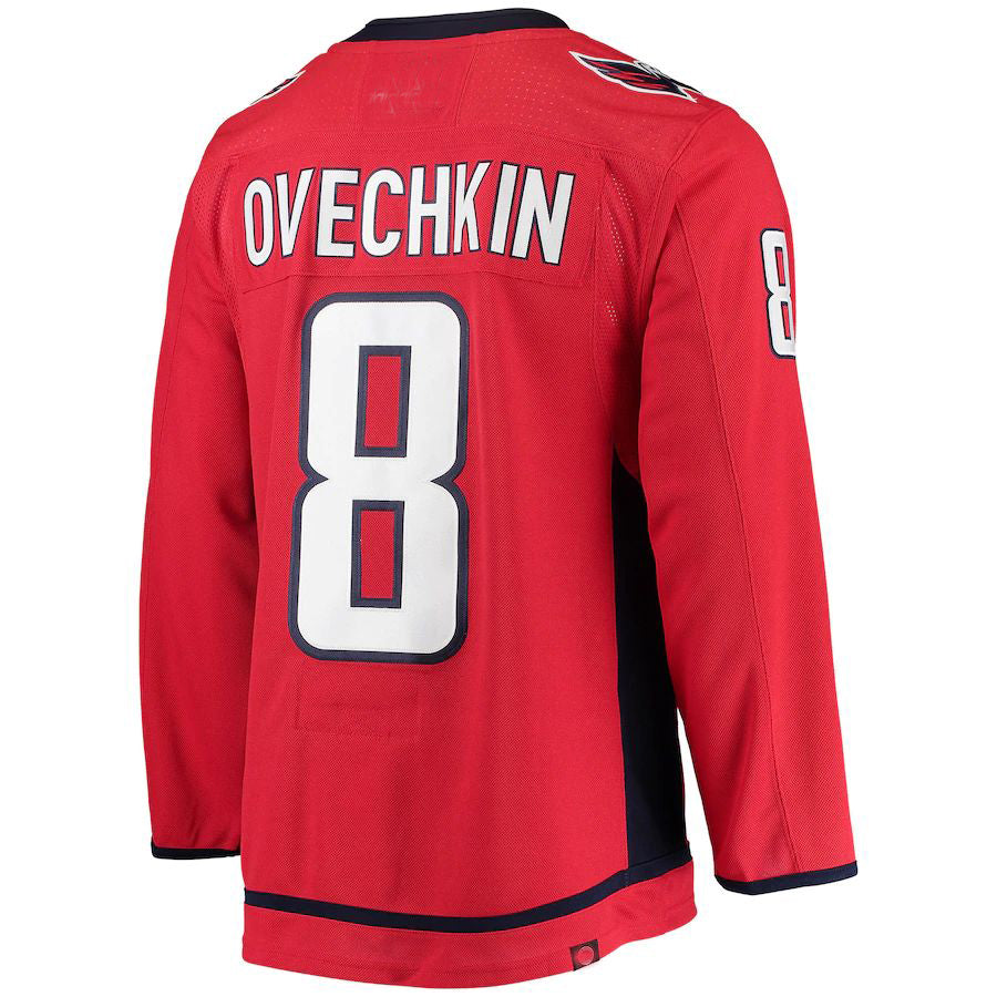 W.Capitals #8 Alex Ovechkin Home Captain Patch Primegreen Authentic Pro Player Jersey  Red Stitched American Hockey Jerseys