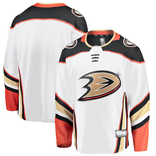 A.Ducks Fanatics Branded Breakaway Away Jersey White Stitched American Hockey Jerseys