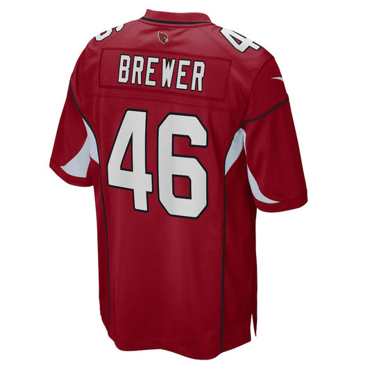 A.Cardinal #46 Aaron Brewer Cardinal Game Jersey Stitched American Football Jerseys