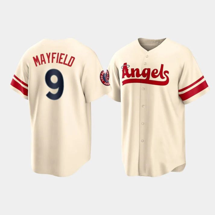 Baseball Jerseys Los Angeles Angels #9 Jack Mayfield Cream Stitched 2022 City Connect Jersey Men Youth Women