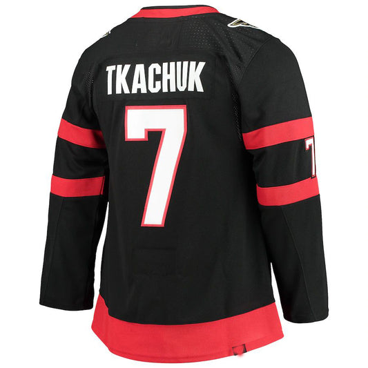 O.Senators #7 Brady Tkachuk Home Primegreen Authentic Pro Player Jersey Black Stitched American Hockey Jerseys