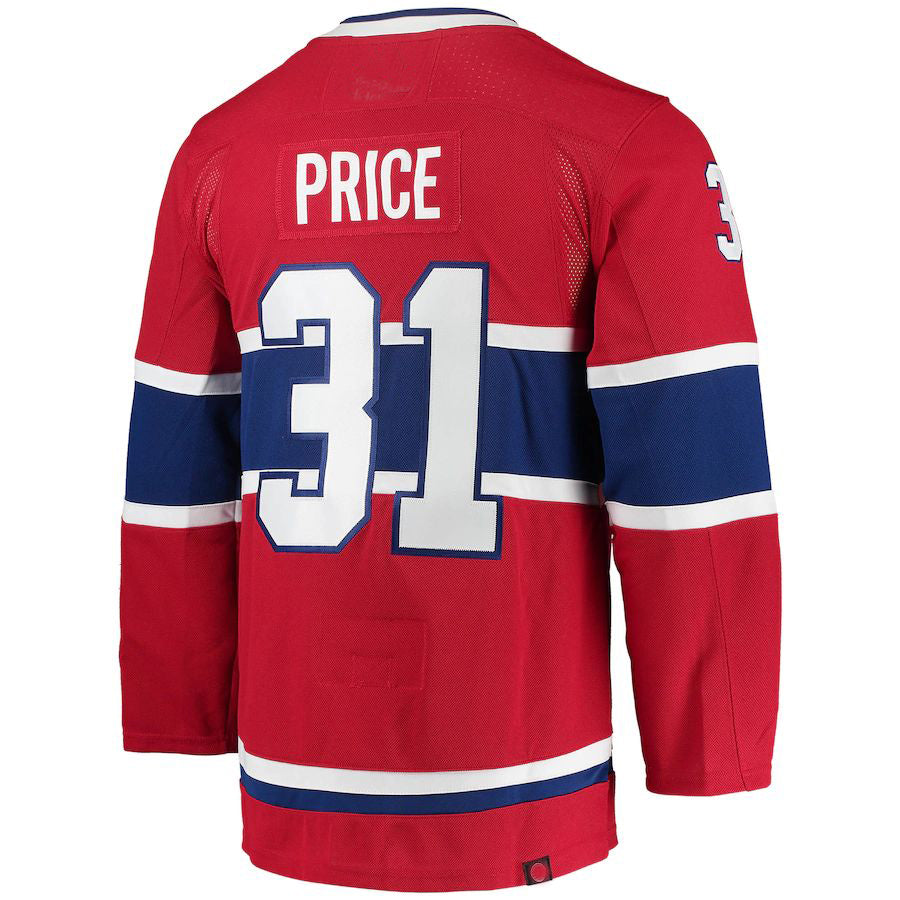 M.Canadiens #31 Carey Price  Home Primegreen Authentic Pro Player Jersey Red Stitched American Hockey Jerseys