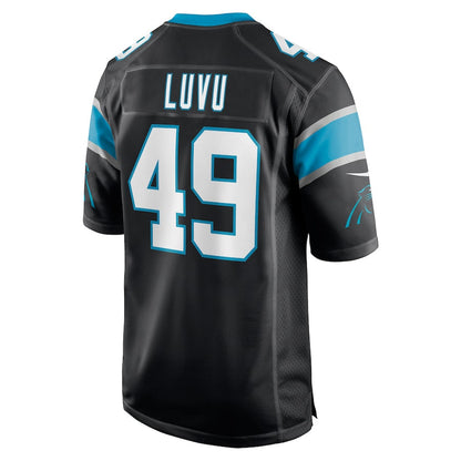 C.Panthers #49 Frankie Luvu Black Game Jersey Stitched American Football Jerseys