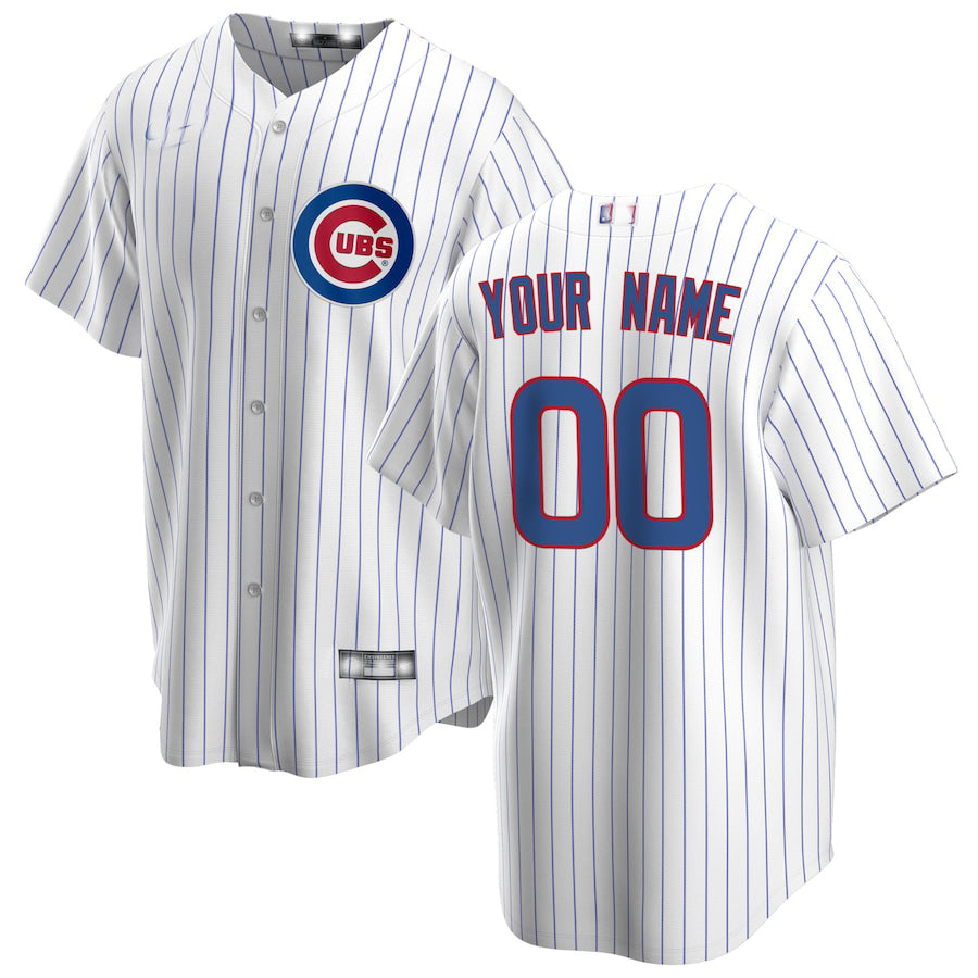 Baseball Jerseys Custom Chicago Cubs White Home Replica Custom Jersey ...