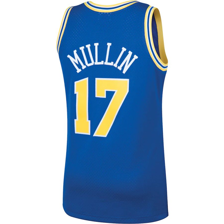 G.State Warriors #17 Chris Mullin Mitchell & Ness 1993-94 Hardwood Classics Swingman Player Jersey Royal Stitched American Basketball Jersey