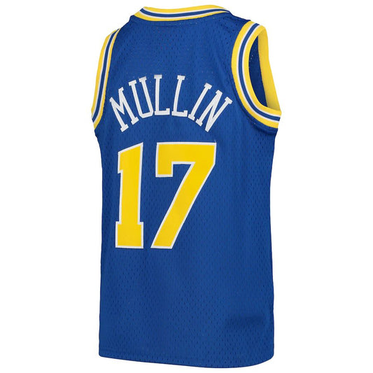 G.State Warriors #17 Chris Mullin Mitchell & Ness 1993-94 Hardwood Classics Swingman Throwback Jersey Royal Stitched American Basketball Jersey