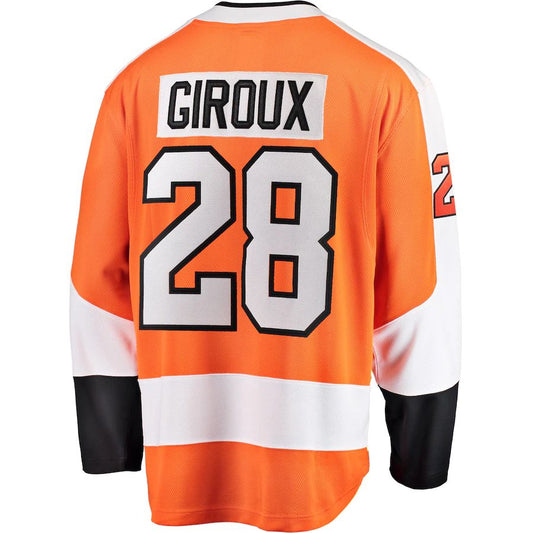 P.Flyers #28 Claude Giroux Fanatics Branded Home Breakaway Player Jersey  Orange Stitched American Hockey Jerseys