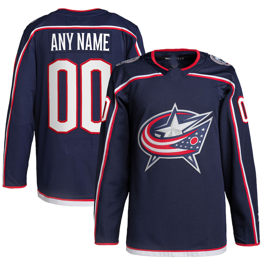 Custom C.Blue Jackets Home Primegreen Authentic Pro Navy Stitched American Hockey Jerseys