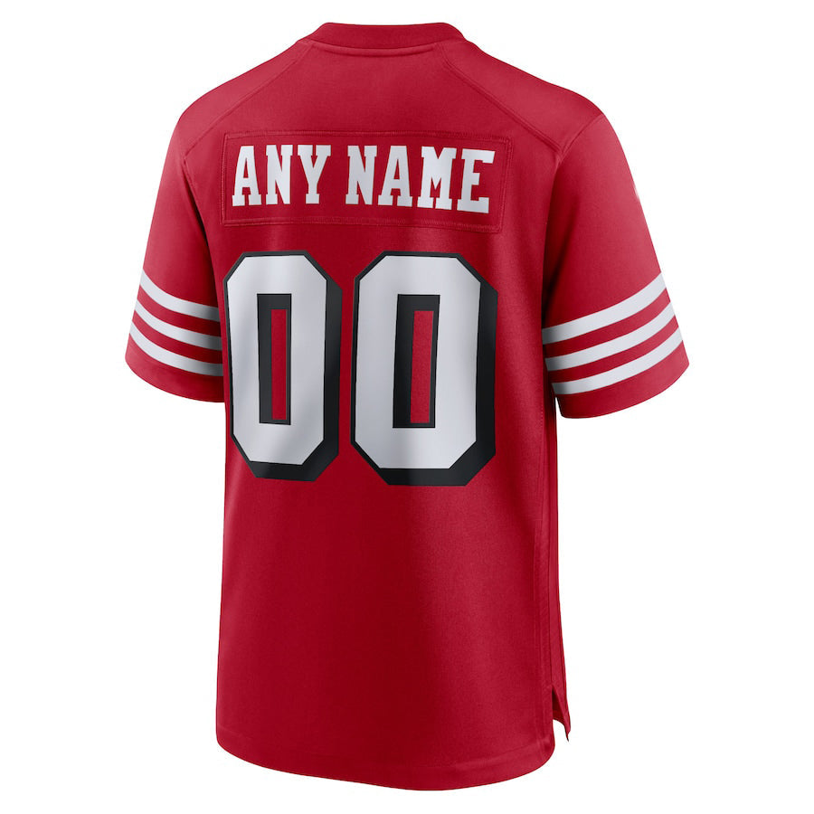 Custom SF.49ers New Red Black Stitched American Football Jerseys 2022