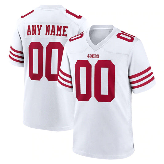 Custom SF.49ers New White Stitched American Football Jerseys 2022