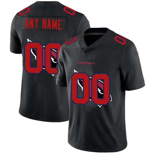 Custom A.Cardinal Jersey Limited Black Vapor Untouchable Team Big Logo