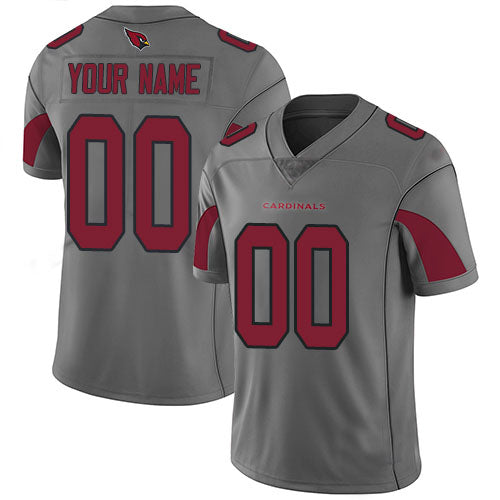 Custom A.Cardinal Jersey Silver Limited Silver Inverted Legend Football Jerseys