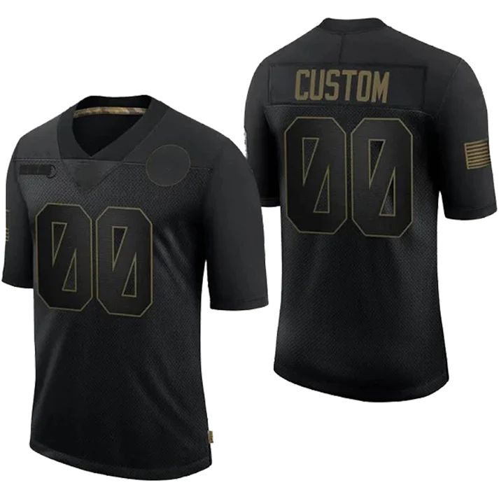 Custom IN.Colts  32 Team Stitched Black Limited 2020 Salute To Service Jerseys Stitched American Football Jerseys