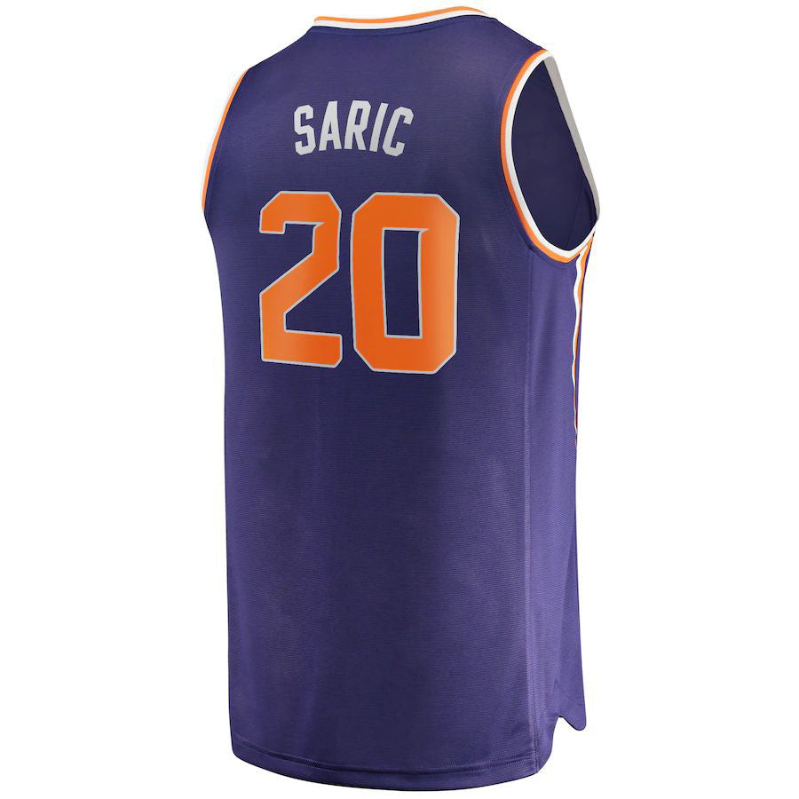 P.Suns #20 Dario Saric Fanatics Branded  Fast Break Replica Player Jersey Icon Edition Purple Stitched American Basketball Jersey