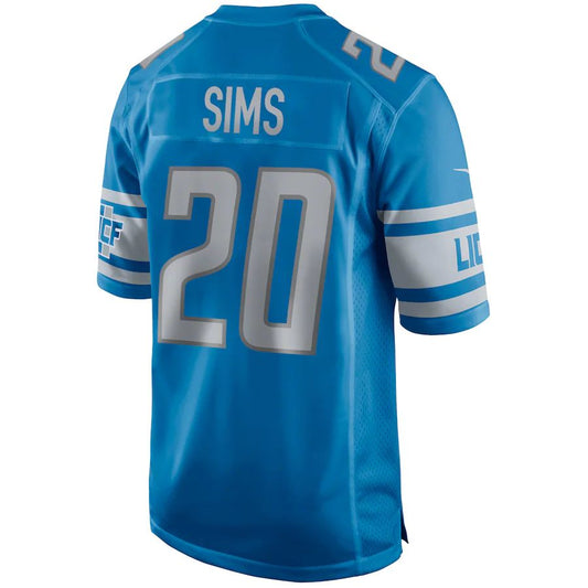 D.Lions #20 Billy Sims  Blue Game Retired Player Jersey Stitched American Football Jerseys