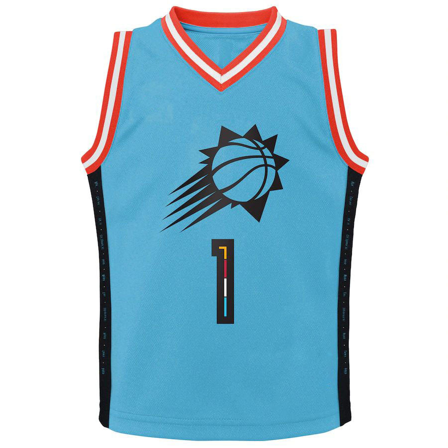 P.Suns #1 Devin Booker Toddler 2022-23 Replica Jersey  City Edition Teal Association Edition Stitched American Basketball Jersey