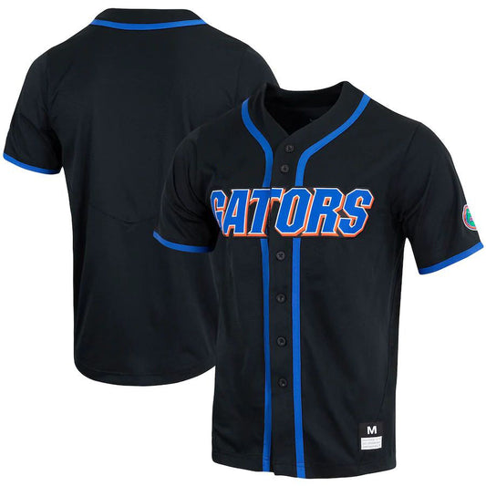 F.Gators Replica Full-Button Baseball Jersey Black Stitched American College Jerseys