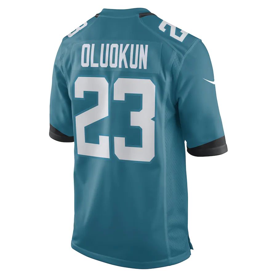 J.Jaguars #23 Foyesade Oluokun Teal Game Player Jersey Stitched Americ ...