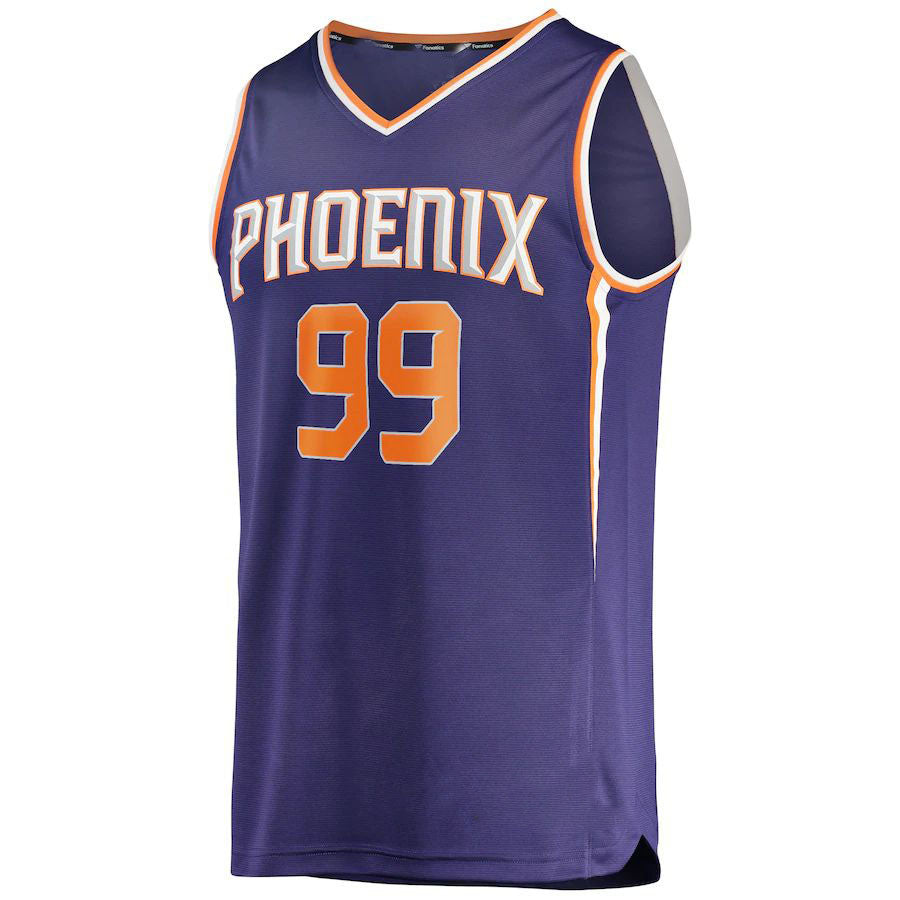 P.Suns #99 Jae Crowder Fanatics Branded  2021-22 Fast Break Replica Jersey Icon Edition Purple Stitched American Basketball Jersey