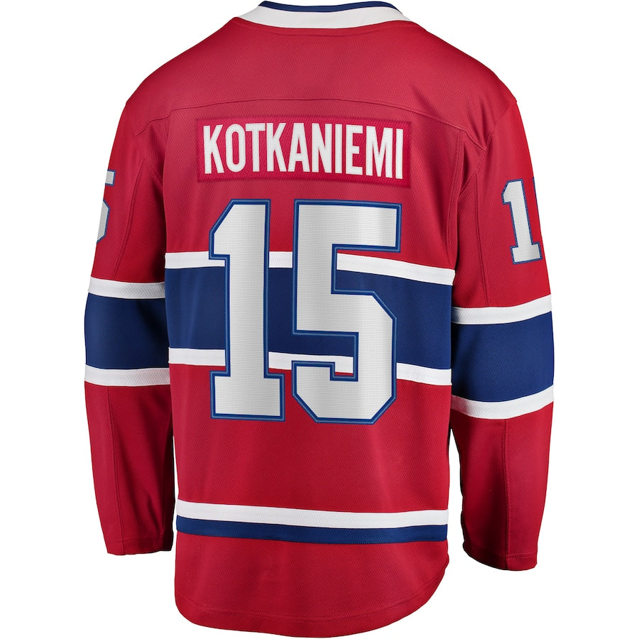 M.Canadiens #15 Jesperi Kotkaniemi  Fanatics Branded Home Breakaway Player Jersey Red Stitched American Hockey Jerseys