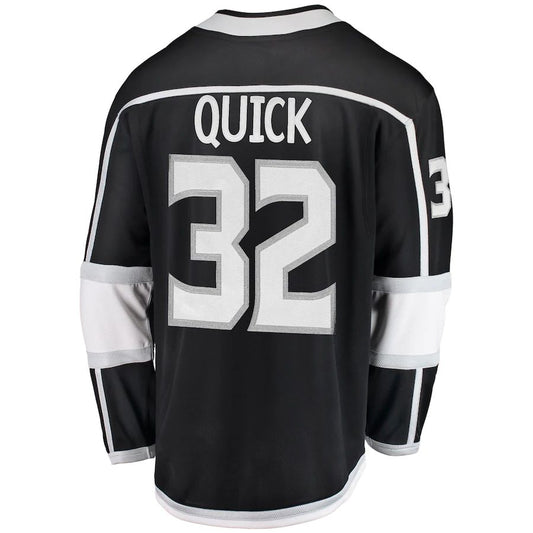 LA.Kings #32 Jonathan Quick Fanatics Branded Breakaway Player Jersey Black Stitched American Hockey Jerseys