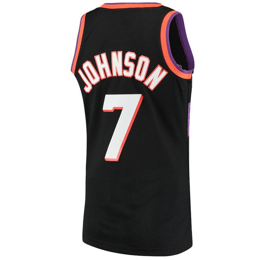 P.Suns #7 Kevin Johnson Mitchell & Ness 1996-97 Hardwood Classics Swingman Jersey Black Stitched American Basketball Jersey