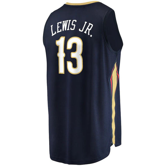 NO.Pelicans #13 Kira Lewis Jr. Fanatics Branded  2020  Draft First Round Pick Fast Break Replica Jersey  Navy Stitched American Basketball Jersey