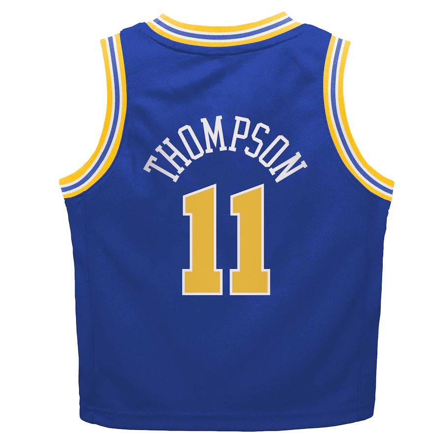 G.State Warriors #11 Klay Thompson Preschool 2022-23 Swingman Jersey Blue Classic Edition Stitched American Basketball Jersey