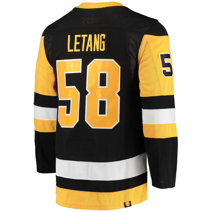 P.Penguins #58 Kris Letang Home Primegreen Authentic Pro Player Jersey  Black Stitched American Hockey Jerseys