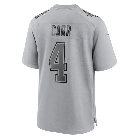 L.Raiders #4 Derek Carr Gray Atmosphere Fashion Game Jersey Stitched American Football Jerseys