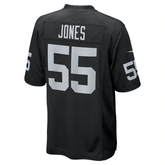 L.Raiders #55 Chandler Jones Black Game Jersey Stitched American Football Jerseys