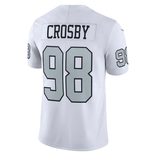 L.Raiders #98 Maxx Crosby White Alternate Vapor Limited Jersey Stitched American Football Jerseys