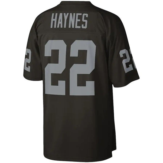 L.Raiders #22 Mike Haynes Mitchell & Ness Black 1985 Legacy Replica Jersey Stitched American Football Jerseys