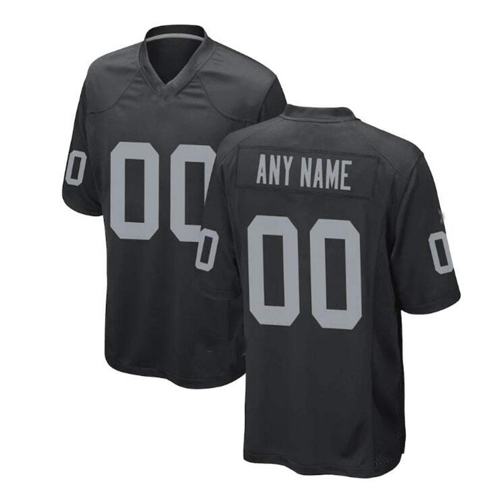 Custom L.Raiders Black Game Jersey Stitched American Football Jerseys ...