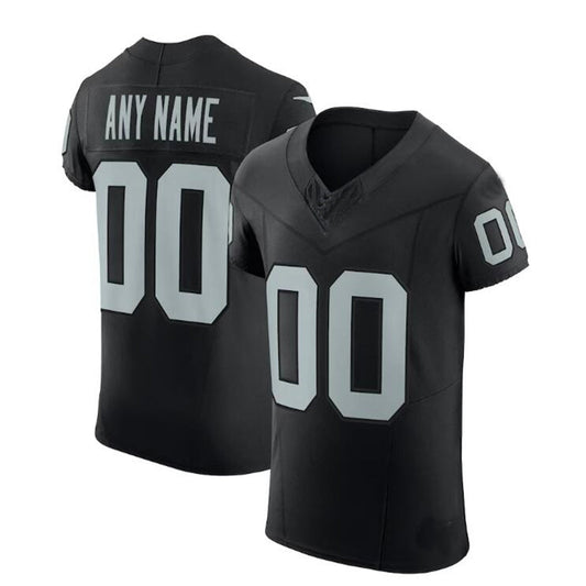 Custom L.Raiders Black Vapor F.U.S.E. Elite Jersey Stitched American Football Jerseys