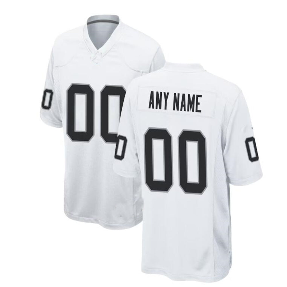 Custom L.Raiders White Game Jersey Stitched American Football Jerseys