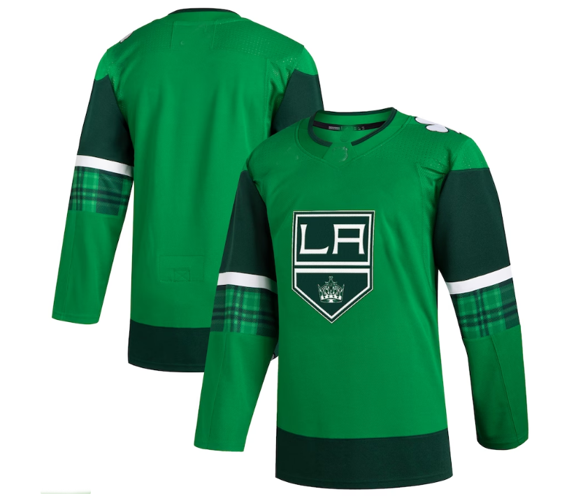 LA.Kings 2023 St. Patrick's Day Primegreen Authentic Jersey - Kelly Green Stitched American Hockey Jerseys