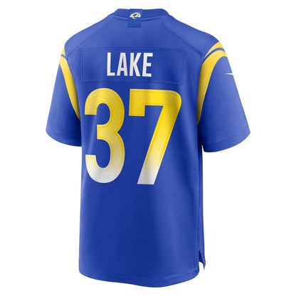 LA.Rams #37 Quentin Lake Royal Game Player Jersey Stitched American Football Jerseys