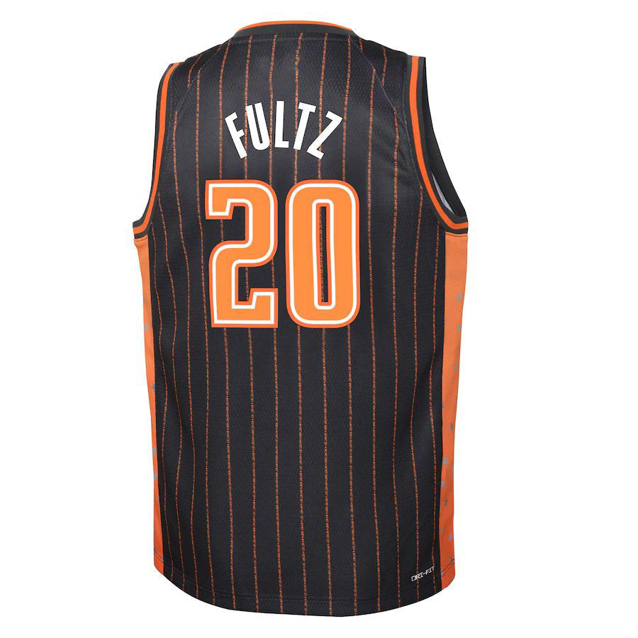 O.Magic #20 Markelle Fultz 2021-22 Swingman Jersey City Edition  Anthracite Stitched American Basketball Jersey