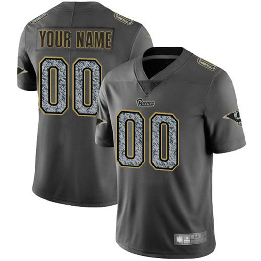 Custom LA.Rams Gray Static Vapor Untouchable Limited Jersey American Stitched Jersey Football Jerseys